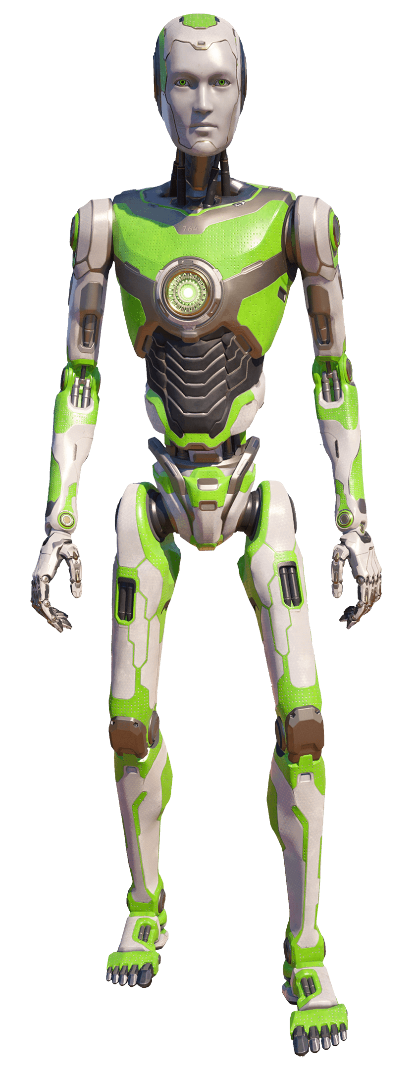 Green Robot Standing
