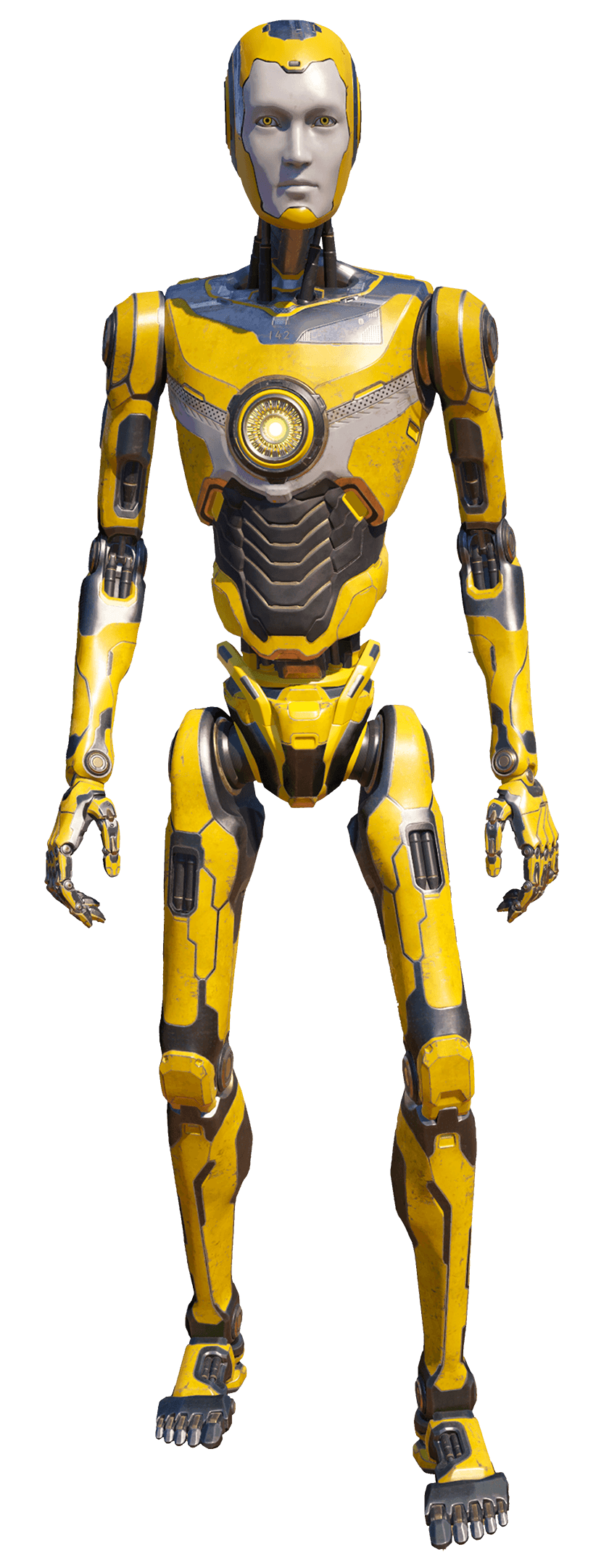 Yellow Robot Standing