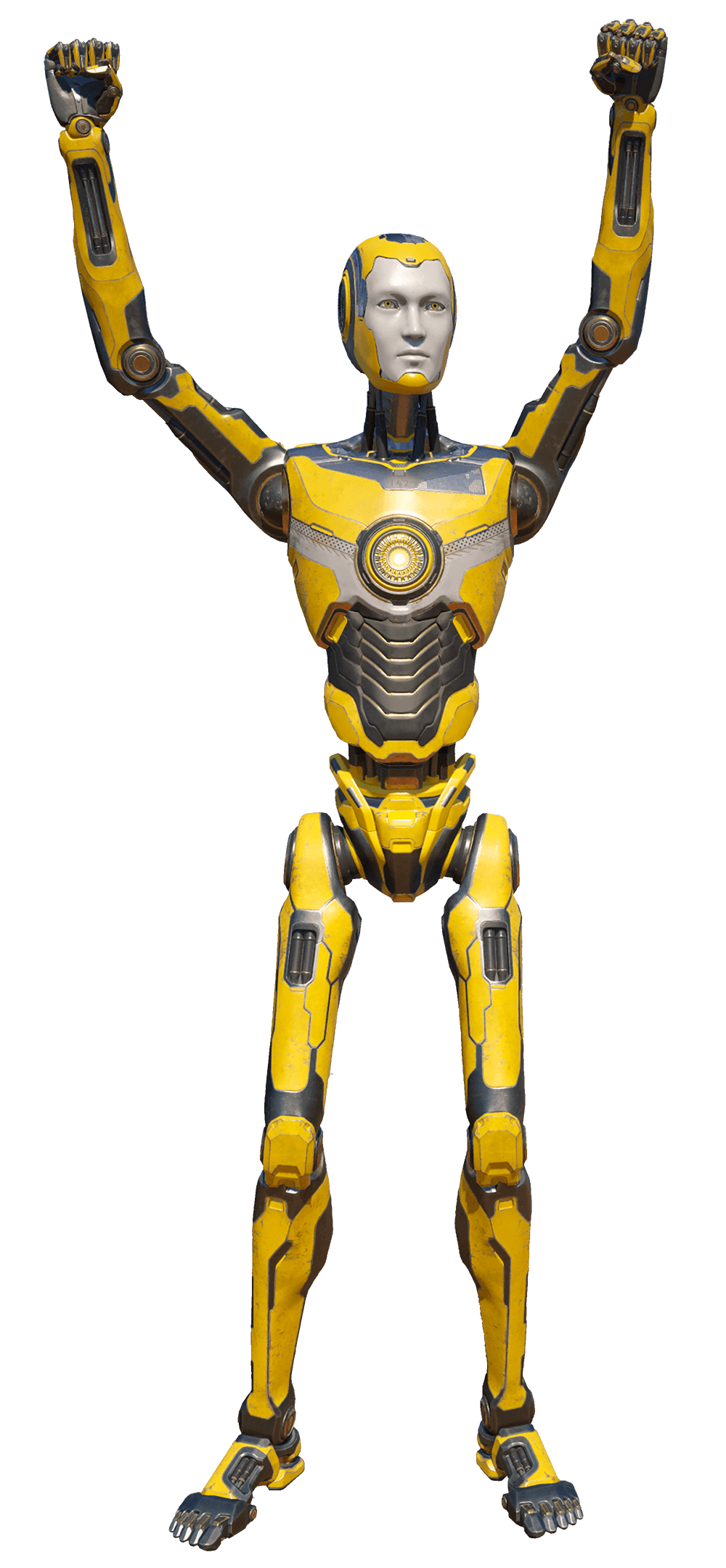 Yellow Robot Cheering